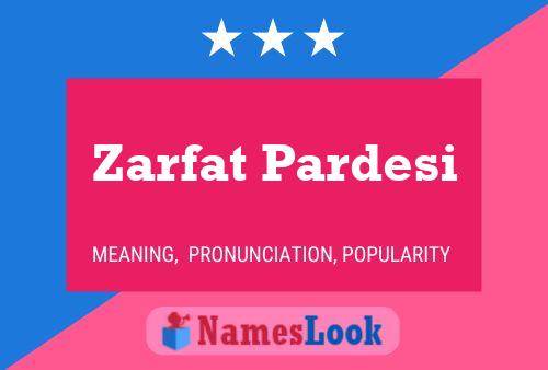 Zarfat Pardesi 名字海报