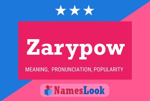 Zarypow 名字海报