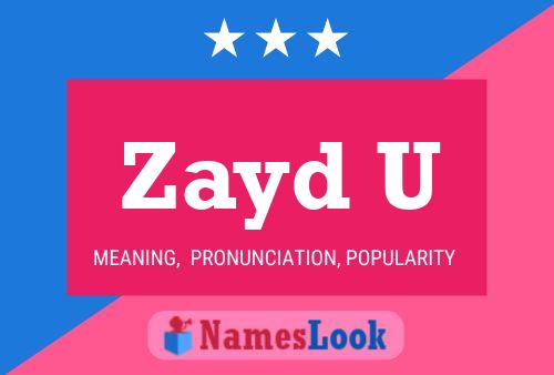 Zayd U 名字海报