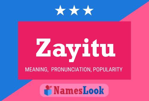 Zayitu 名字海报