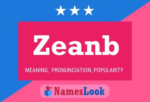 Zeanb 名字海报