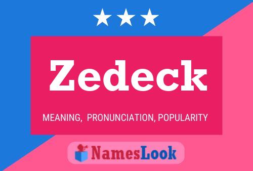 Zedeck 名字海报