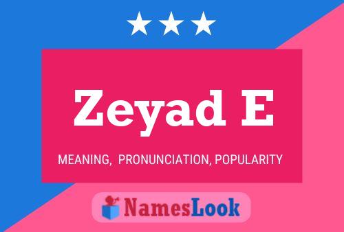 Zeyad E 名字海报