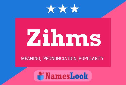 Zihms 名字海报