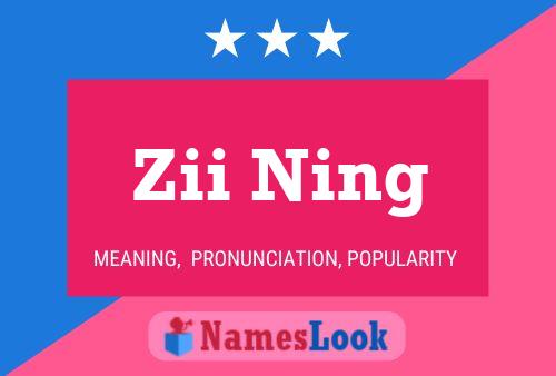 Zii Ning 名字海报