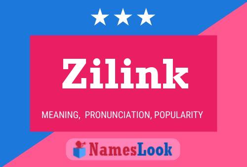 Zilink 名字海报