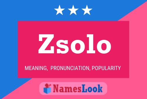 Zsolo 名字海报